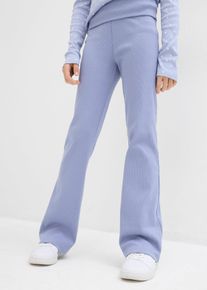 bonprix Pantaloni din jerse ripsat, cu bumbac organic, albastru, 152