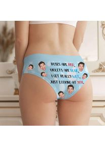 Women's Custom Panties with Name & Photo, Romantic Valentine's Day Gift for Couples, Personalized Gift for Her