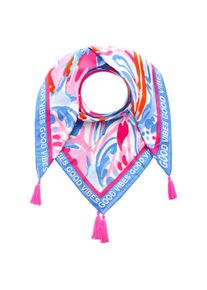 Zwillingsherz Modetuch &raquo;"Blumentraum"&laquo; mit Bl&uuml;ten und Tasseln