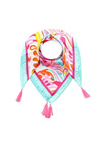 Zwillingsherz Modetuch &raquo;"Blumentraum"&laquo; mit Bl&uuml;ten und Tasseln