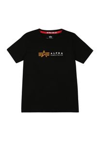 Alpha Industries Pojkar T-shirt guldgul / svart / vit Storlek 12