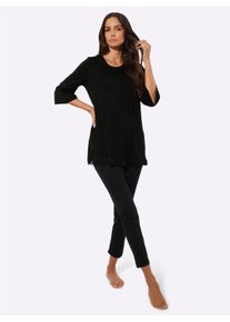 w&auml;schepur Dames Pyjama in zwart ,maat 36/38, Witt, 50% Katoen, 50% Viscose