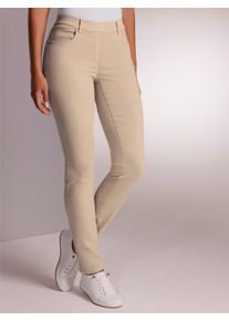 Ascari Dames Comfortjeans van superstretchmateriaal in beige ,maat 20, Witt, 54% Katoen, 37% Lyocell, 6% Elastomulti&euml;ster, 3% Elastan