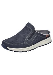 Rieker, Herren, Clog Sommerschuh, Hausschuh mit seitlichen Stretcheins&auml;tzen, nachtblau, 41, nachtblau, Clog mit dezenter Perforation