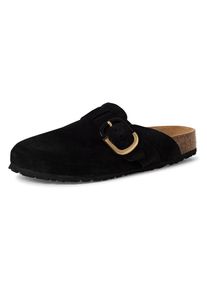 Tamaris, Damen, Clog , Hausschuh, Schupfschuh, Bequemschuh mit verstellbarer Schnalle, schwarz, 40, schwarz, Zeitloser Clog, auch als Hausschuh ideal