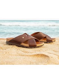 Panama Jack, Damen, Pantolette &raquo;Salman&laquo; Sommerschuh, Hausschuh, Strandschuh mit Softfu&szlig;bett, dunkelbraun, 40, dunkelbraun, Perfekt f&uuml;r viel 