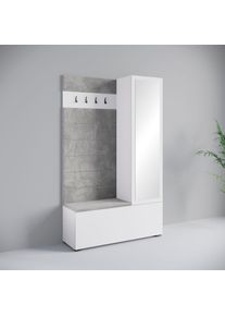 Home Affaire, Unisex, Garderoben-Set &raquo;TEJO II&laquo; Komplett-Set, 1 Stk. tlg., wei&szlig; matt/wei&szlig; Hochglanz, wei&szlig; matt/wei&szlig; Hochglanz, Multifunktionale und 