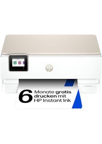 HP, Multifunktionsdrucker &raquo;Envy Photo 7230 (B63JVB)&laquo; 6 Monate gratis Drucken mit Instant Ink inklusive, wei&szlig;, Beidseitiger Druck, Display