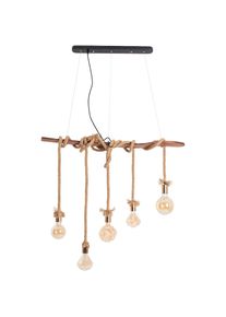 N&auml;ve n&auml;ve, Pendelleuchte &raquo;Rope&laquo; E27 1 Stk. An den Schrauben h&ouml;henverstellbar, Holz/Metall/Kunststoff/Juteseil, natur, 5, natur
