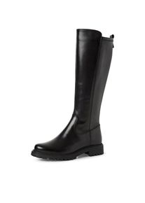Tamaris, Damen, Stiefel , Blockabsatz, Langschaftstiefel mit Stetchfunktion am Schaft, schwarz, 37, schwarz, Klassischer Langschaftstiefel mit 36-cm-