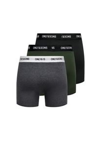 Only & Sons ONLY & SONS, Herren, Trunk &raquo;ONSFITZ SOLID BLACK TRUNK 3PACK NOOS&laquo; Packung, 3 Stk., Dark Grey Melange Pack:Dusty Cedar - Navy blazer, 3 Stk., L - 3 Stk