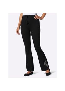 Universal Damen, Jazzpants, schwarz, schwarz, Tunnelzug und Bindeband