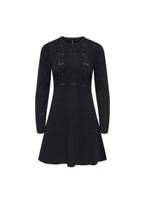 Only, Damen, Strickkleid &raquo;ONLKATIA LIFE LS O-NECK CABL DRES EX KNT&laquo; Viskosemischung, regular fit, Rundhals, Black, N-Gr, XS - N-Gr, Black, Gestricktes