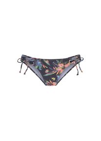 Lascana, Damen, Bikini-Hose &raquo;Malia&laquo; zum Binden mit tropischem Print, anthrazit-bedruckt, 32 - N-Gr, Florales Design