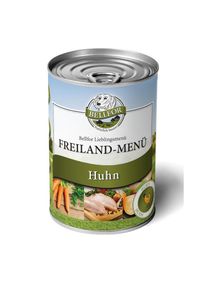 V&aring;dfoder med friskt kyllingek&oslash;d til hunde - Freiland-Menu