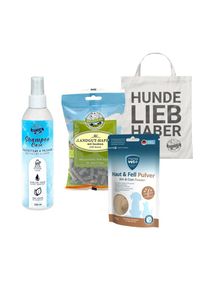 Kropsplejes&aelig;t med fugtgivende hundeshampoo