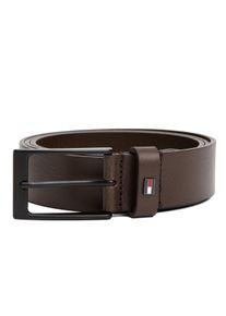 Grote Maten - Tommy Hilfiger - Leren riem met donkere gesp en logo-patch - 140