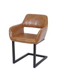 Esszimmerstuhl HWC-A50 II, Freischwinger Stuhl K&uuml;chenstuhl, Retro 50er Jahre Design ~ Kunstleder, Wildlederimitat
