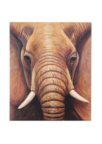 &Ouml;lgem&auml;lde Nahaufnahme Elefant, 100% handgemaltes Wandbild Gem&auml;lde XL, 120x100cm