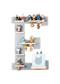 Mid.you Kinderregal, Grau, Holzwerkstoff, 4 F&auml;cher, 38x54x19 cm, erweiterbar, Toniebox und tonies&reg;-Figuren kompatibel, Babym&ouml;bel & Kinderm&ouml;bel, Babyzimmer, Babyregale & Kinderregale