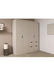 Kleiderschrank Rauch "Dreht&uuml;renschrank Schrank Garderobe W&auml;scheschrank Schlafzimmer MARLENE", beige (beige (champagner)), B:181cm H:203cm T:56cm, Holzwerkstoff, Schr&auml;nke, Kleiderschrank, in 3 Breiten 91/136/181 cm im Landhaus-Stil MADE IN GERMANY