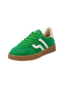 Sneaker Gant "Cuzima", Damen, Gr. 39, gr&uuml;n, peach pink, Leder, Veloursleder, Schuhe Sneaker, Retro Sneaker, Schn&uuml;rschuh mit Lederinnensohle