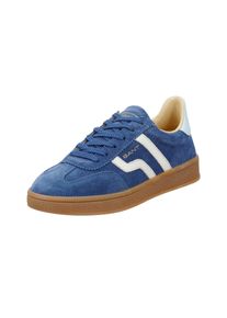 Sneaker Gant "Cuzima", Damen, Gr. 41, blau, leuchtendes blau, Leder, Veloursleder, Schuhe Sneaker, Retro Sneaker, Schn&uuml;rschuh mit Lederinnensohle