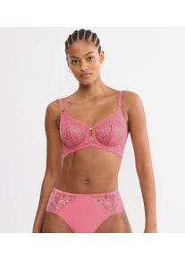 Minimizer-BH Triumph "Wild Peony Florale", Damen, Gr. 85, Cup C, wild rose, Microtouch, Obermaterial: 45% Polyamid, 20% Elasthan, 17% Modal, 17% Polyester, 1% Viskose, BHs Minimizer-BH, verkleinert die Brust optisch, Topseller