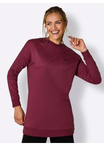 Dames Sweatshirt met sierstuds in bordeaux ,maat 36/38, Witt, 50% Katoen, 50% Polyester