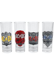 KKL AC/DC Set 4 verres &agrave; shot Black Ice, Cocktailgl&auml;ser, Transparent