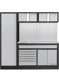 Kraftwerk, Werkstattschrank, MOBILIO Kombi breit Lochwand Hochschrank Edelstahl (196 cm, 200 cm)