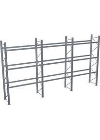 Schulte Palletstelling, thermisch verzinkt, h x b x d 4500 x 8590 x 1100 mm, 3 etages, complete stelling