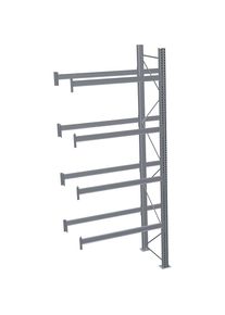 Schulte Palletstelling, thermisch verzinkt, h x b x d 4500 x 1950 x 1100 mm, 4 etages, aanbouwstelling