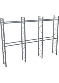 Schulte Palletstelling, thermisch verzinkt, h x B x D 6000 x 8590 x 1100 mm, 2 etages, complete stelling