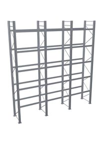 Schulte Palletstelling, thermisch verzinkt, h x b x d 6000 x 5965 x 1100 mm, 5 etages, complete stelling