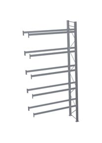 Schulte Palletstelling, thermisch verzinkt, h x b x d 6000 x 2825 x 1100 mm, 5 etages, aanbouwstelling