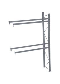Schulte Palletstelling, thermisch verzinkt, h x b x d 4500 x 2825 x 1100 mm, 2 etages, aanbouwstelling