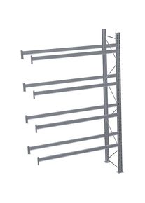Schulte Palletstelling, thermisch verzinkt, h x b x d 4500 x 2825 x 1100 mm, 4 etages, aanbouwstelling