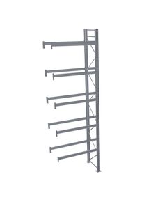 Schulte Palletstelling, thermisch verzinkt, h x b x d 6000 x 1950 x 1100 mm, 5 etages, aanbouwstelling