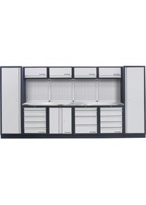 Kraftwerk, Werkstattschrank, Mobilio Komplett-Kombi Lochwand Edelstahl (392 cm, 200 cm)