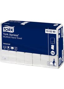 Tork Xpress 150290 Multifold-Handt&uuml;cher Universal H2 2-lagig 25,5cm, Haushaltspapier, Weiss