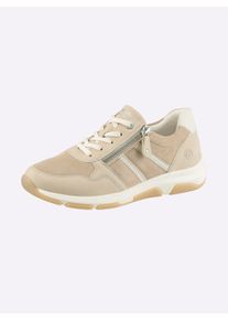 Remonte Dames Sneaker met ritssluiting opzij in ivoorkleur ,maat 40, Witt, 52% Kunststof, 48% Textiel