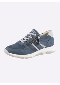 Remonte Dames Sneaker met ritssluiting opzij in jeansblauw ,maat 37, Witt, 52% Kunststof, 48% Textiel