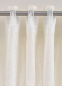 bonprix Zasłona z bawełny z domieszką lnu (1 szt.), beżowy, Wys./szer. 145/140 cm