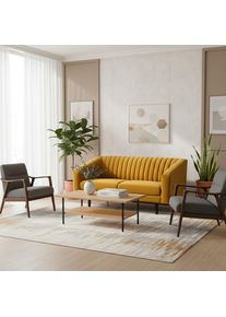 Signal Pohovka Asprey Velvet 2 | žlt&aacute;