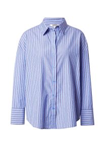 Only Kvinnor Blus 'ONLOREGON' ljusbl&aring; / violettbl&aring; / vit Storlek S