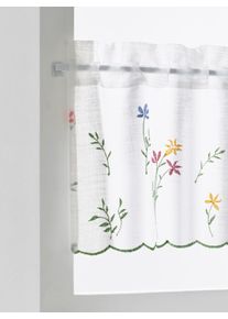 HEINE HOME unisex Glasgordijn in wit-gekleurd ,maat 30 x 90 cm, Witt, 100% Polyester