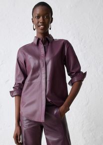 bonprix Leder-Hemd aus Lammnappa, braun, Nappaleder