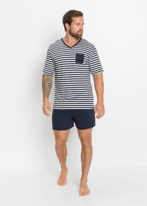 Kort pyjamas - bl&aring; - storlek 64/66 (3XL) - bonprix