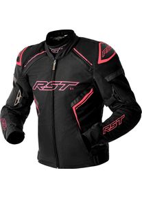 RST S1 D3O, textile jacket waterproof women , color: Black/Pink , size: L